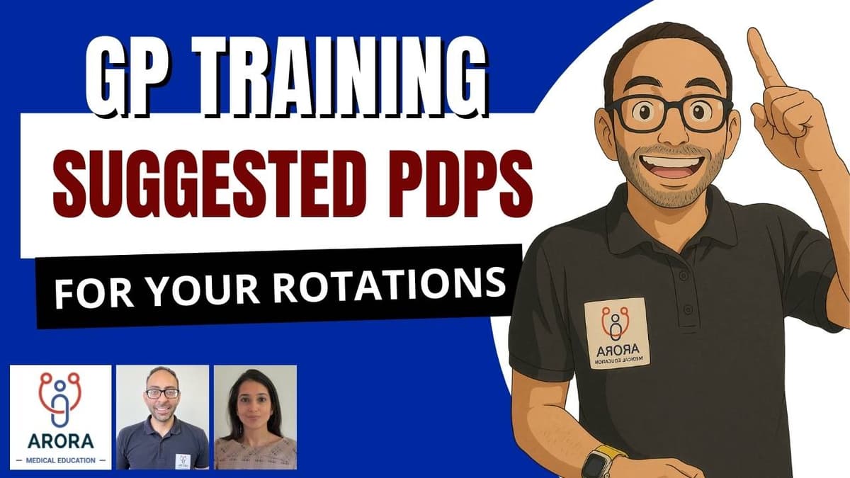 Suggested PDPs for GP Training Rotations – GP Trainees