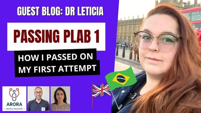 How I Passed PLAB 1 first time: Dr Leticia Spangler