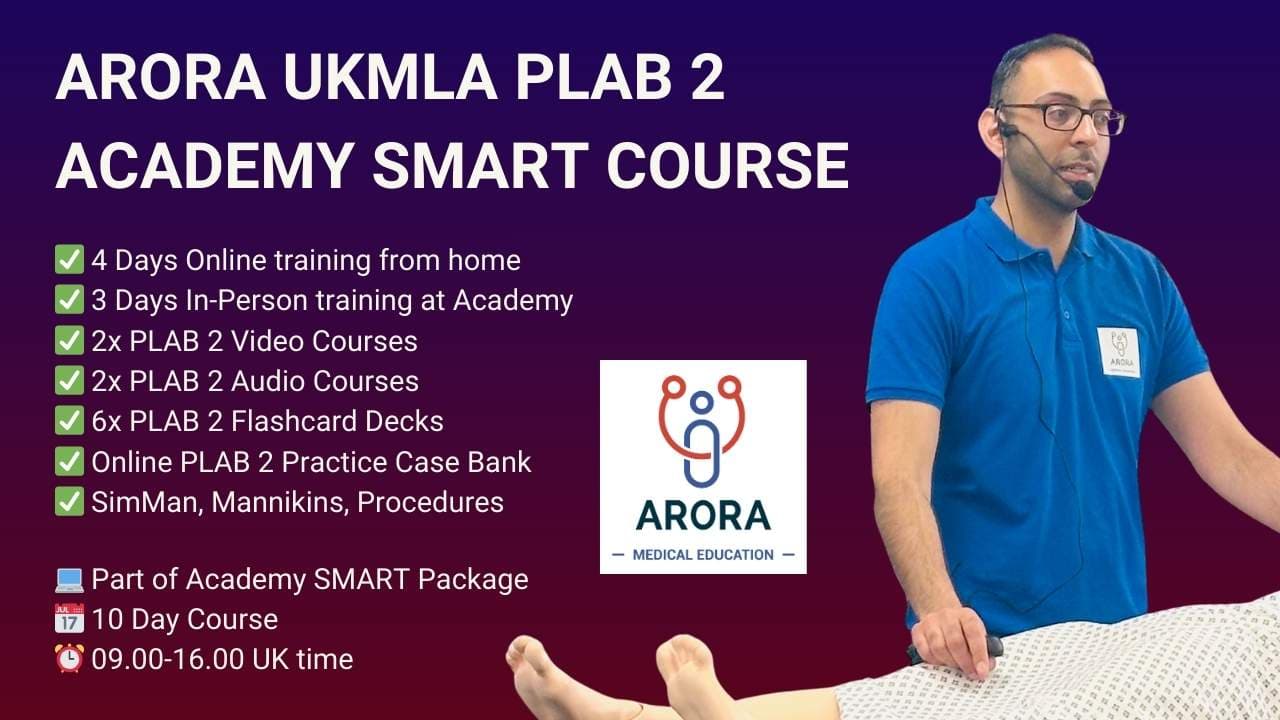 Live PLAB 2 Academy SMART Course (Hybrid) | 13th – 22nd Apr’26