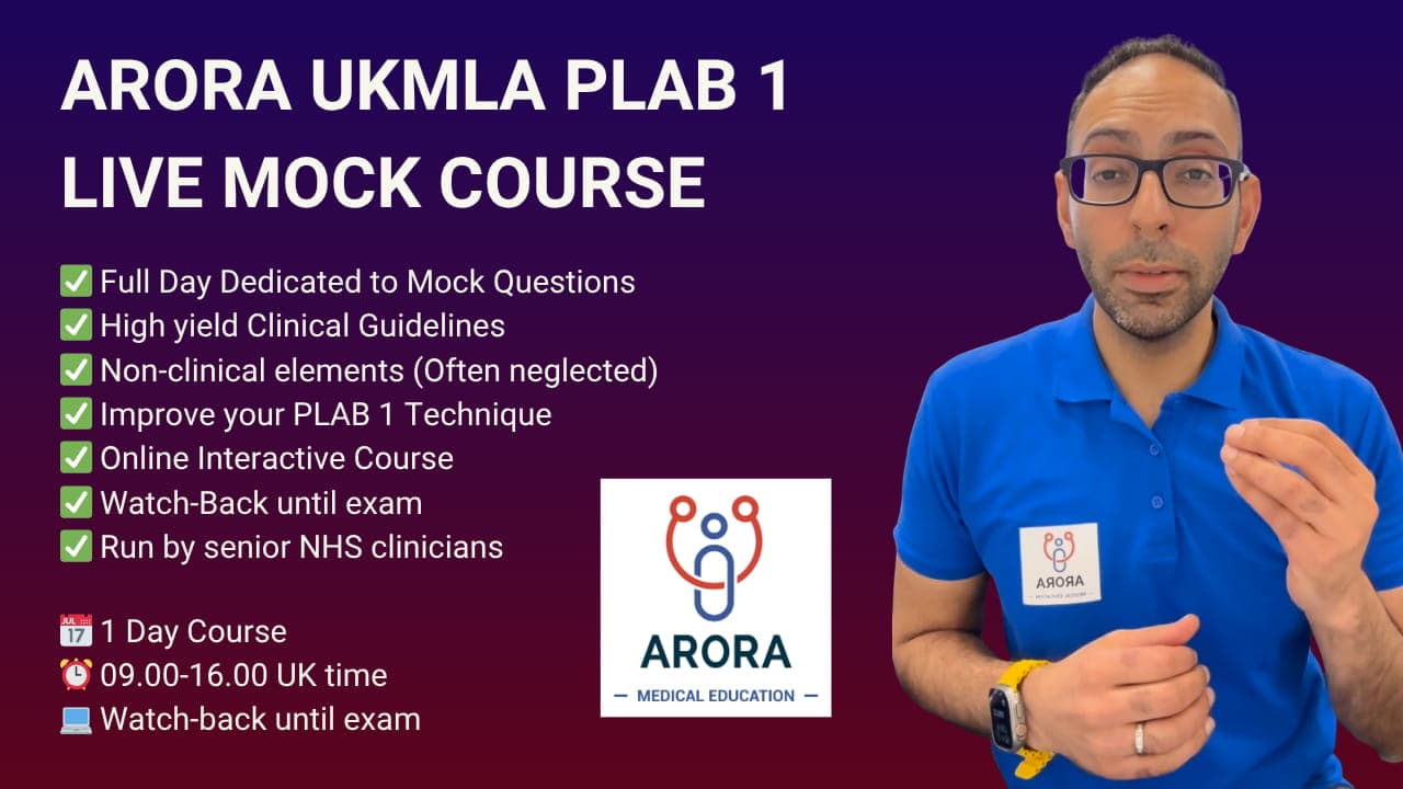 Live PLAB 1 Crammer Course (Virtual)