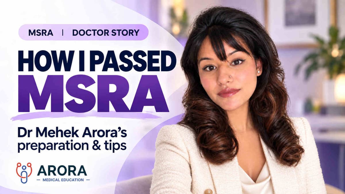 Passing MSRA and getting into GP Training – Dr Mehek Arora