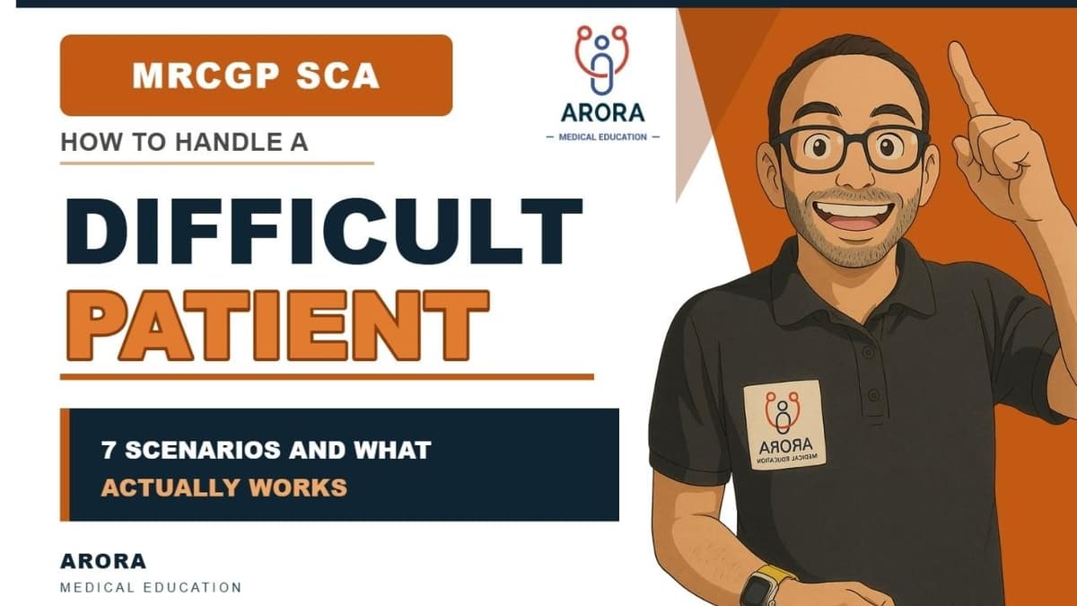 How to Handle a Difficult Patient in the MRCGP SCA: 7 Scenarios and What Actually Works