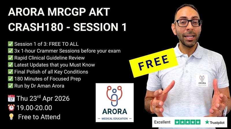 MRCGP AKT Crash180 Course - Session 1 | Free